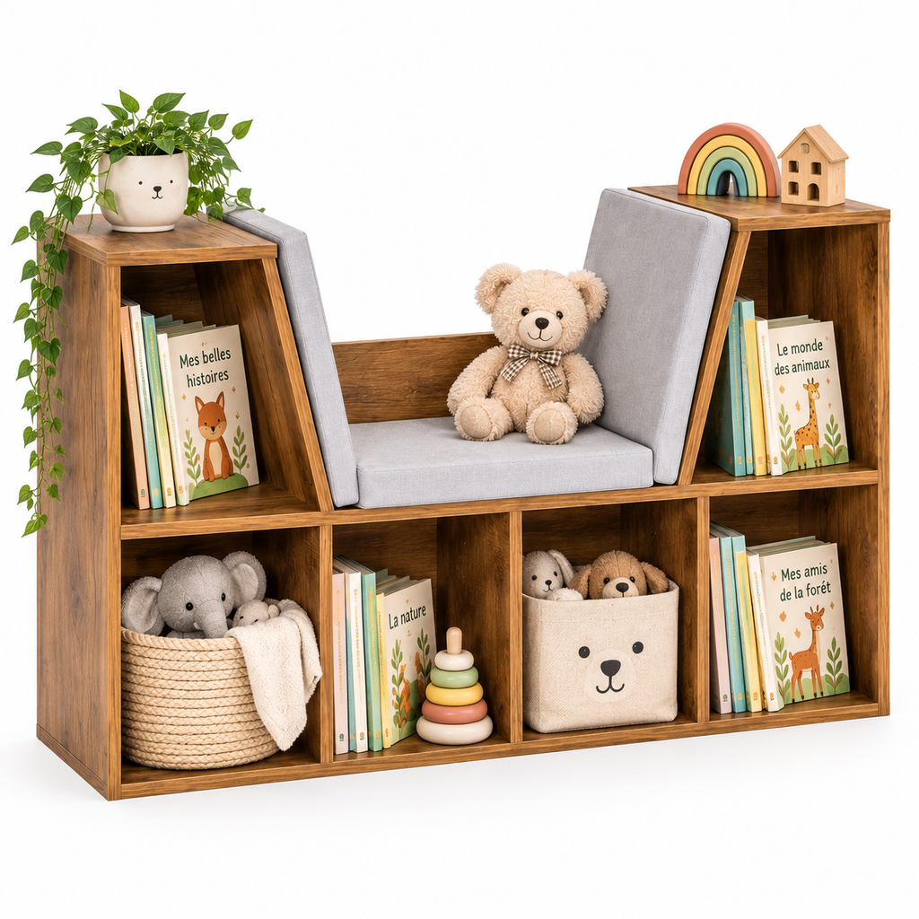 Banc bibliothèque enfant – Coin lecture