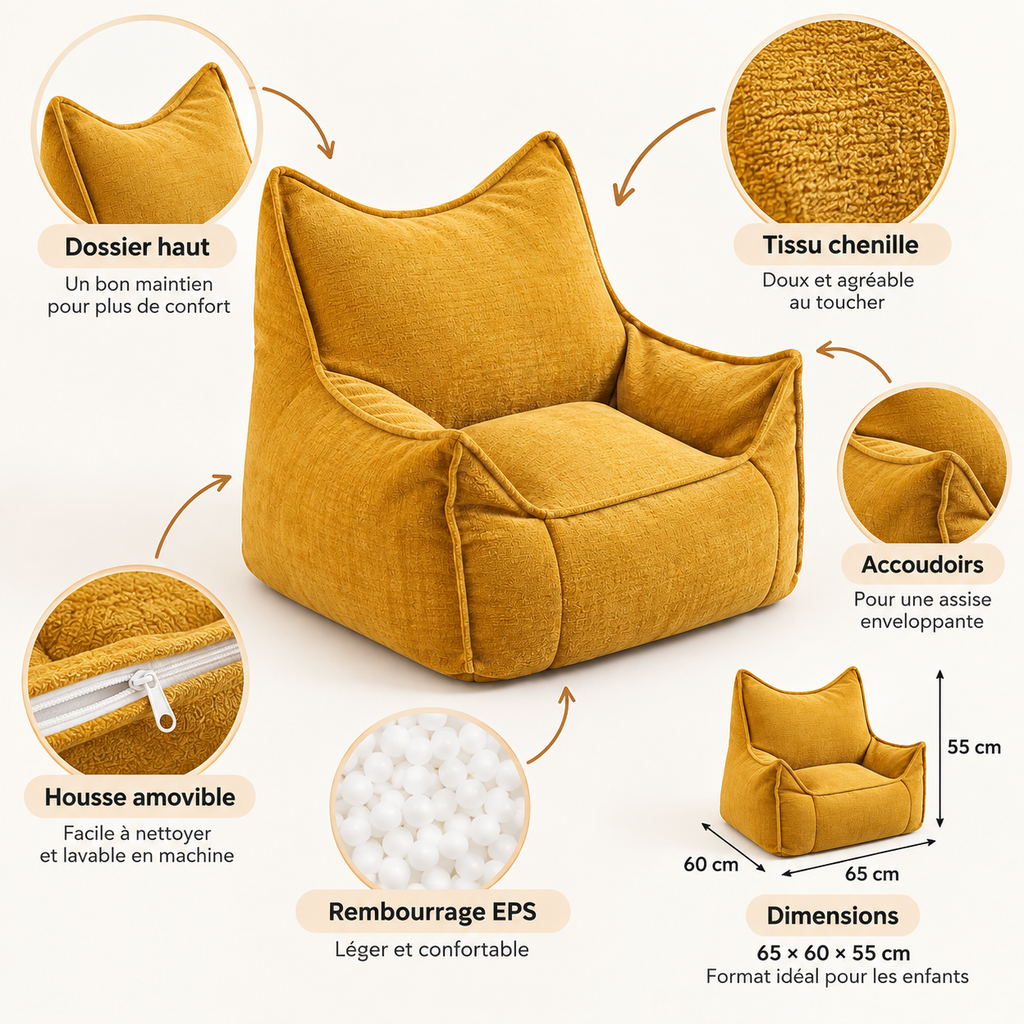 Fauteuil enfant Cocoon – Coin lecture