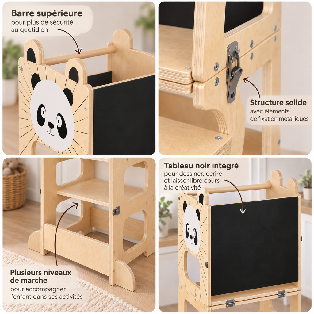 Tour d’apprentissage Montessori 3-en-1 – Animaux